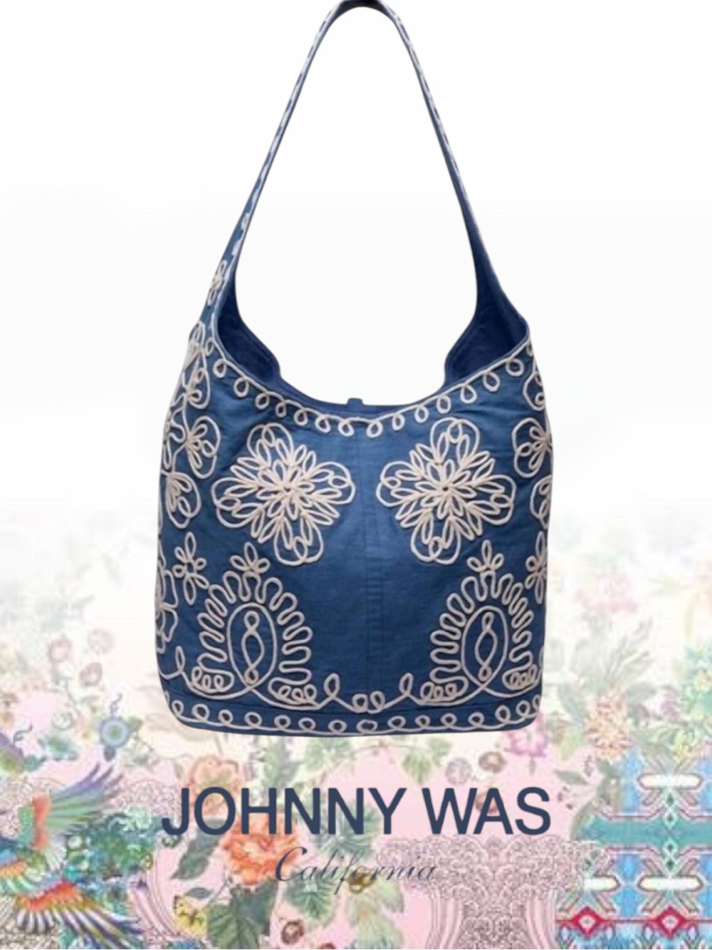 NWT Johnny Was Pieter Sutash Denim Bucket Bag Indigo – Brand New!